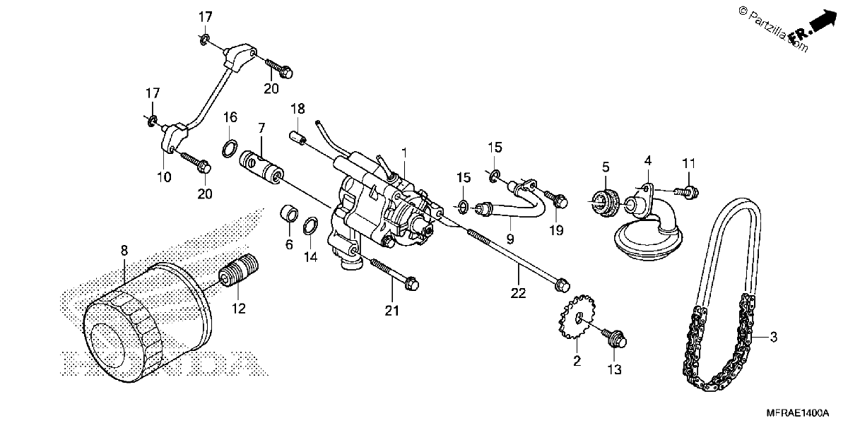 Diagrama de OIL FILTER OIL PUMP