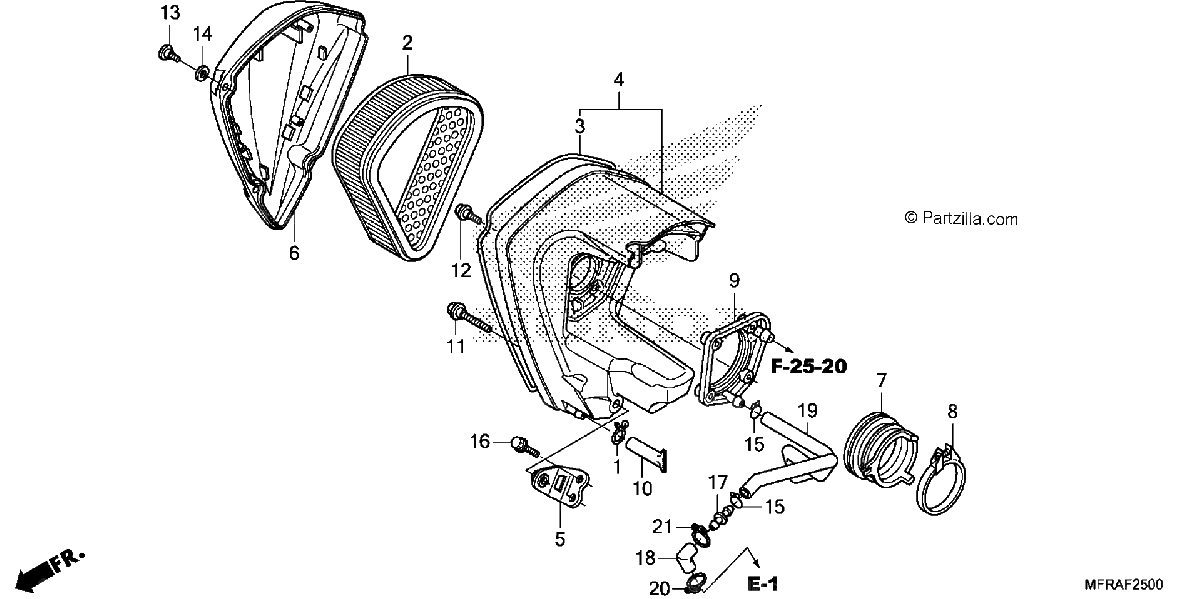 Diagrama de AIR CLEANER