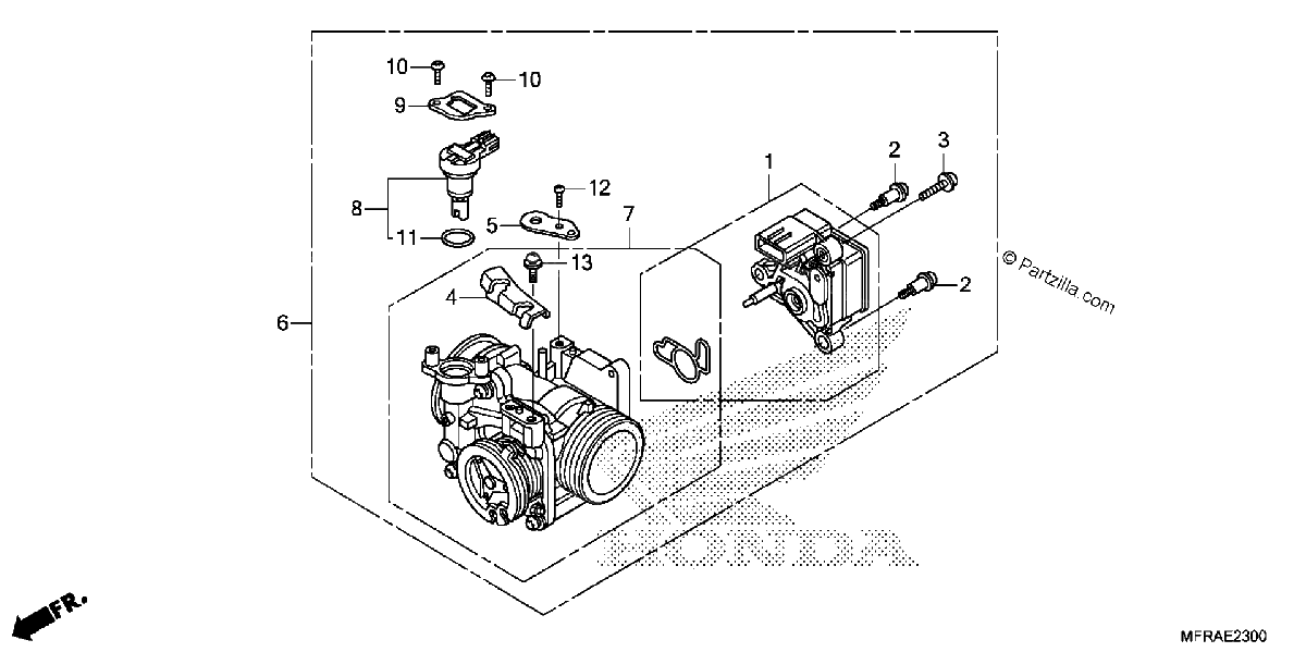 Diagrama de THROTTLE BODY
