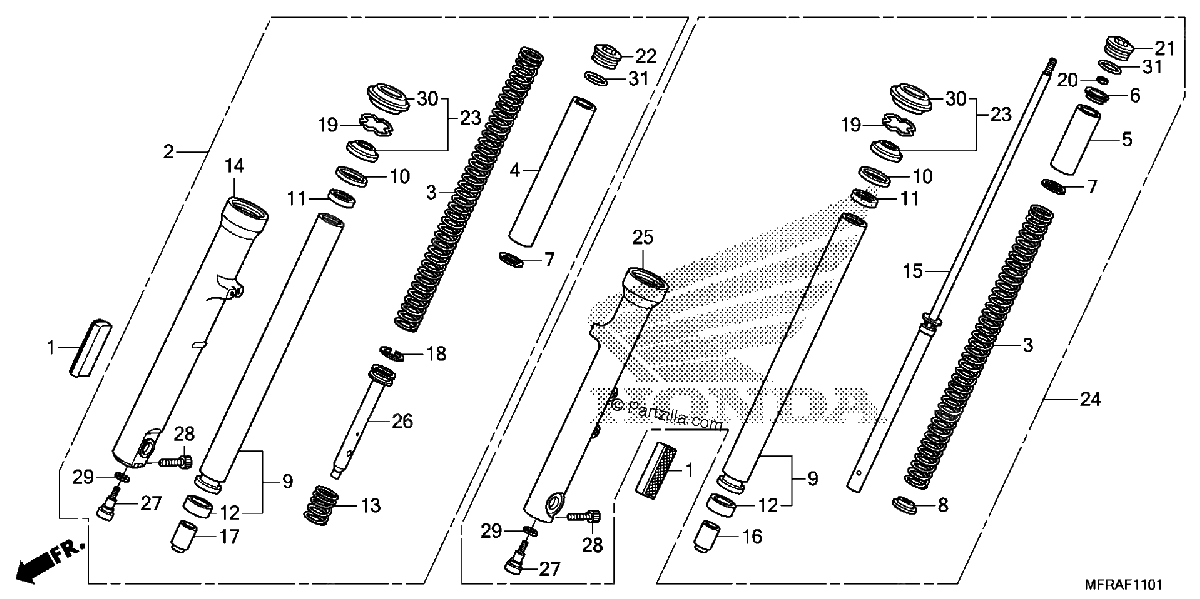 Diagrama de FRONT FORK 2