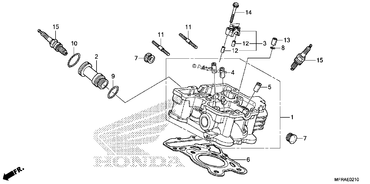 Diagrama de REAR CYLINDER HEAD