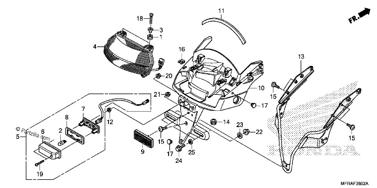 Diagrama de TAILLIGHT LICENSE LIGHT 3