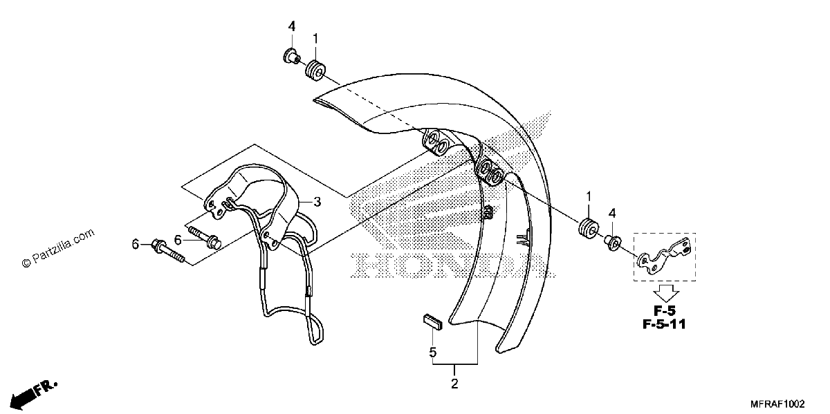 Diagrama de FRONT FENDER 3