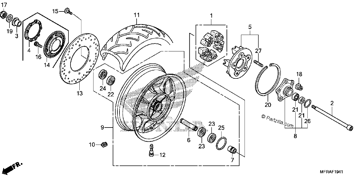Diagrama de REAR WHEEL 2