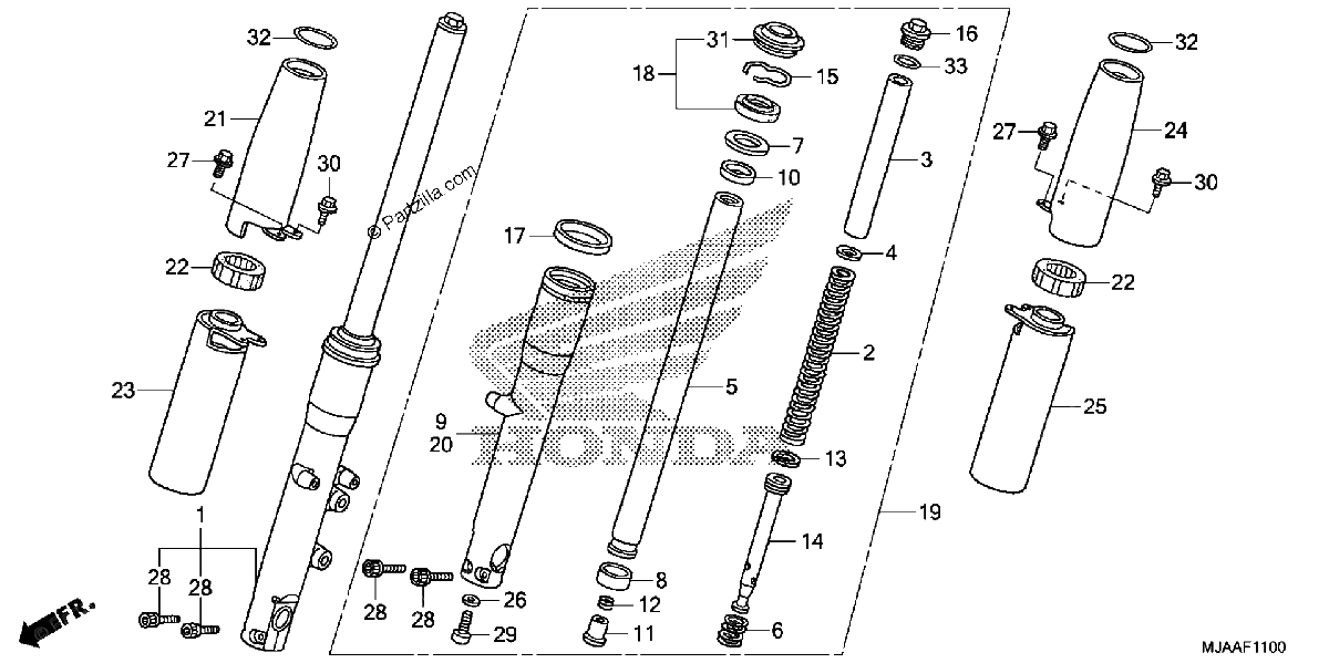Diagrama de FRONT FORK 1