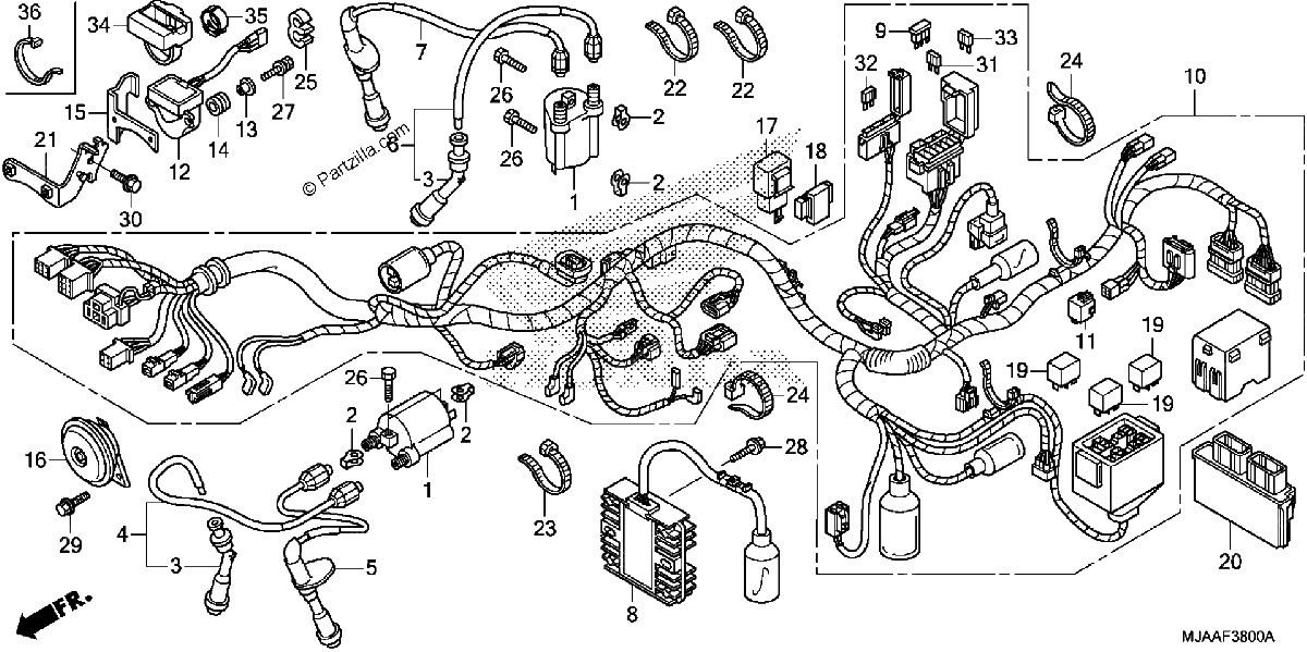 Diagrama de WIRE HARNESS 1