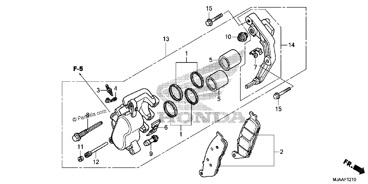 Diagrama de FRONT BRAKE CALIPER 1