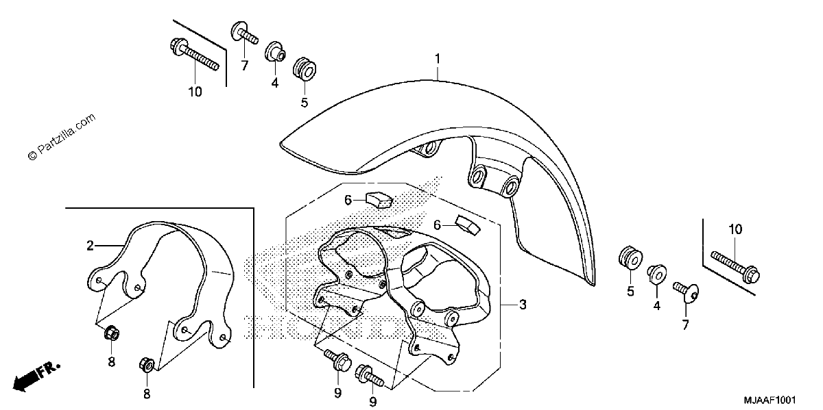 Diagrama de FRONT FENDER 2