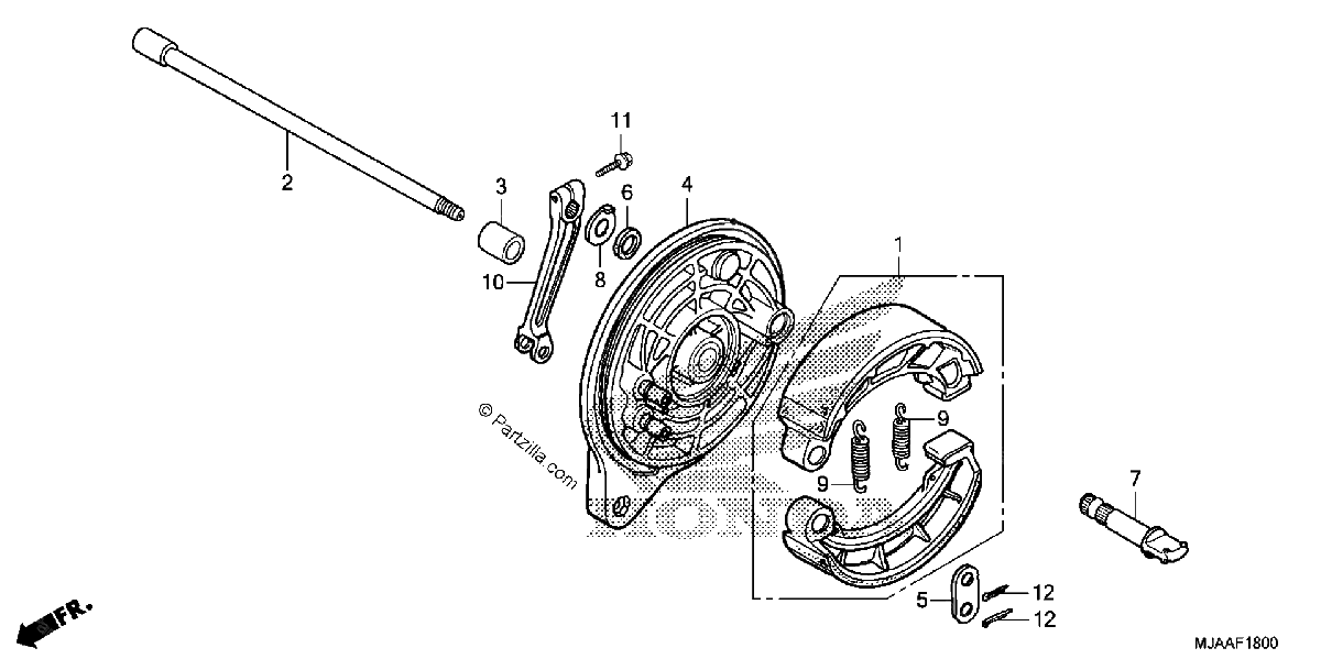 Diagrama de REAR BRAKE PANEL 1
