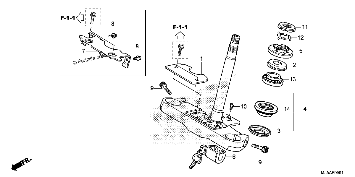 Diagrama de STEERING STEM 2