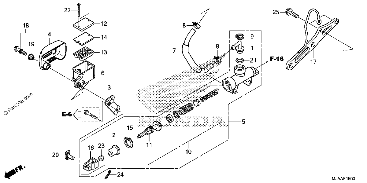 Diagrama de REAR BRAKE MASTER CYLINDER