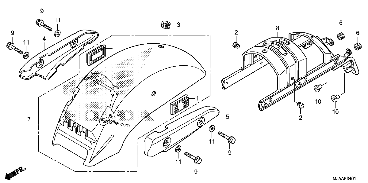 Diagrama de REAR FENDER 2