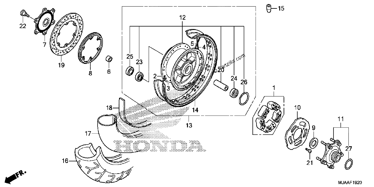 Diagrama de REAR WHEEL 3