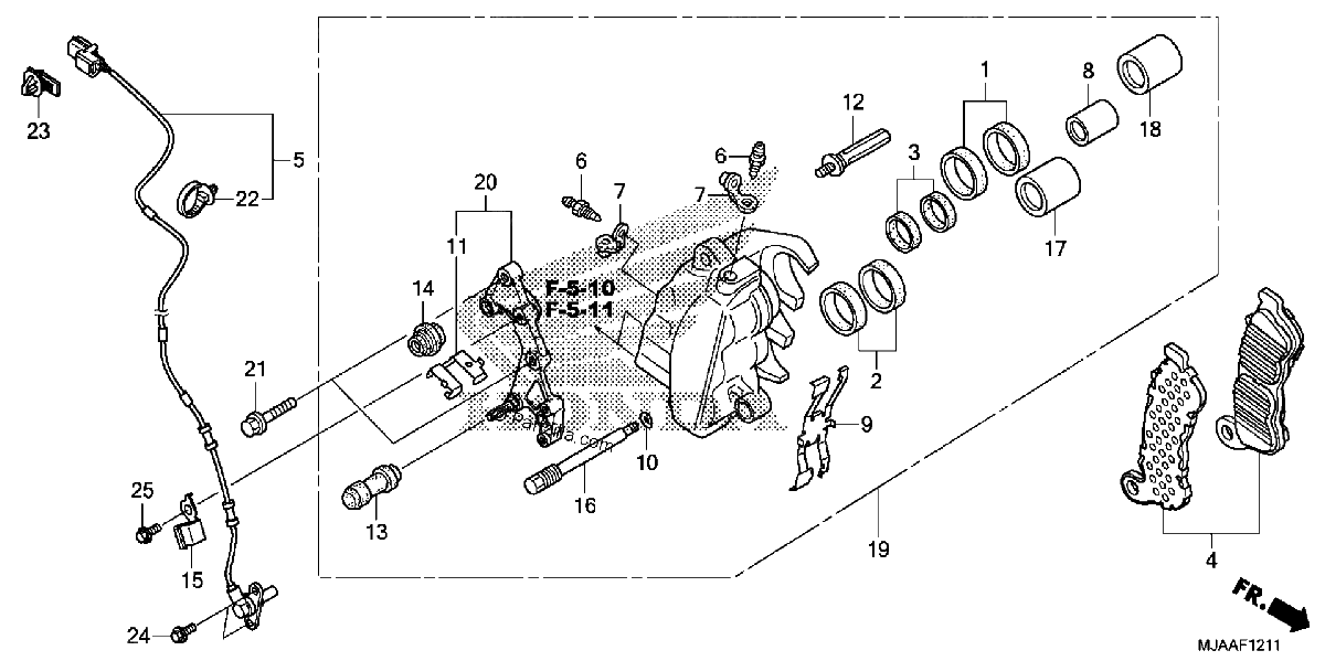 Diagrama de FRONT BRAKE CALIPER 2