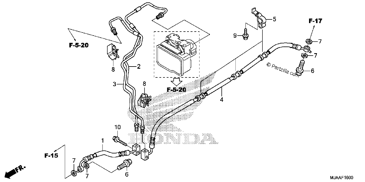 Diagrama de REAR BRAKE HOSE
