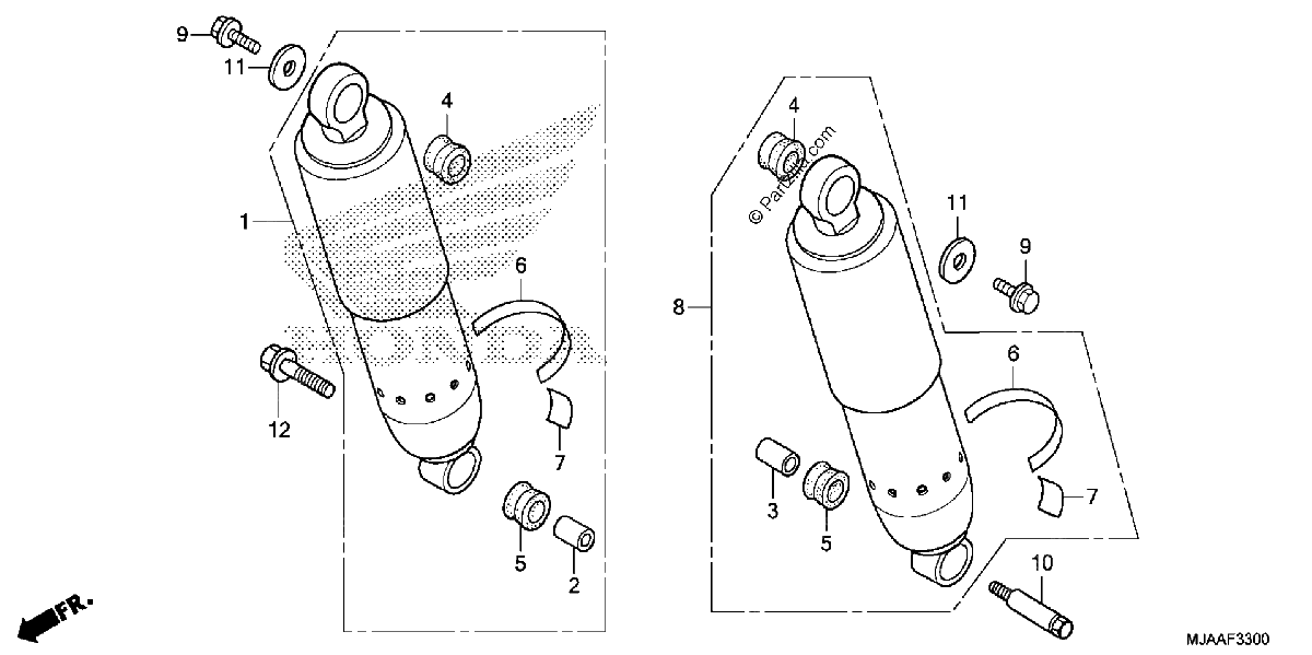 Diagrama de REAR SHOCK ABSORBER 1