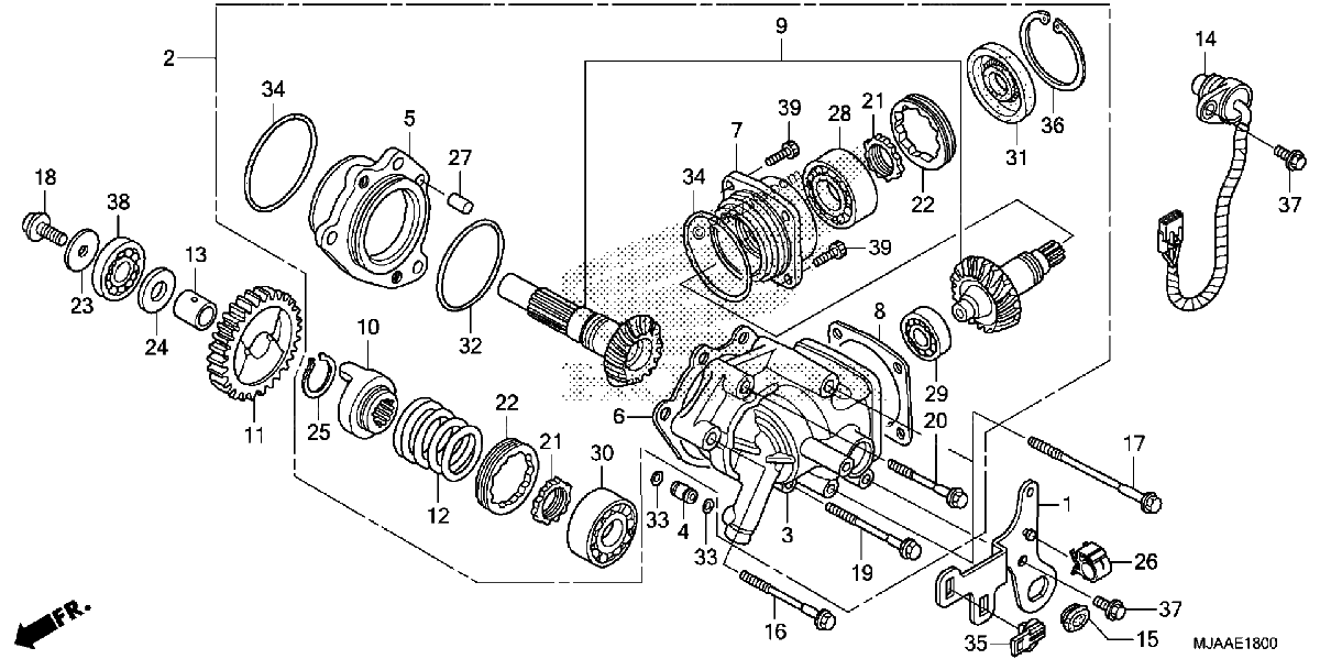 Diagrama de SIDE GEAR CASE