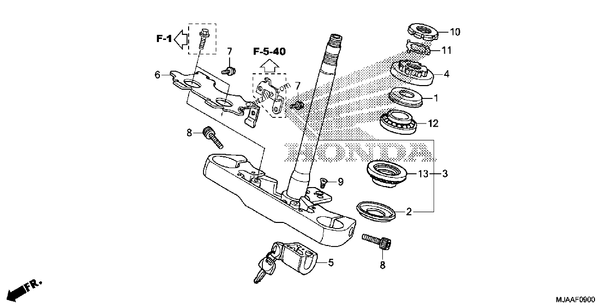 Diagrama de STEERING STEM 1