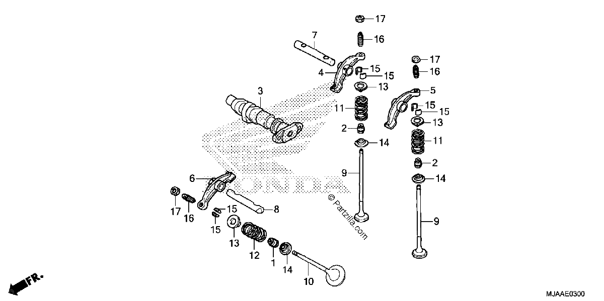 Diagrama de CAMSHAFT VALVE FR