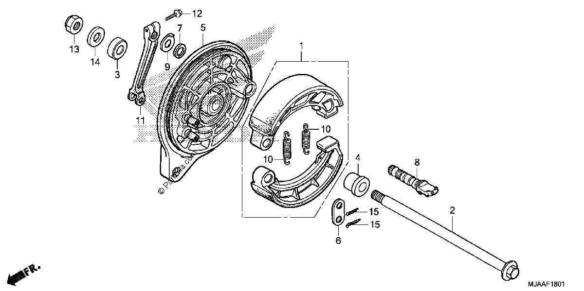 Diagrama de REAR BRAKE PANEL 2
