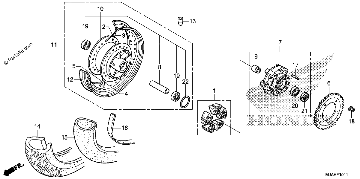 Diagrama de REAR WHEEL 2