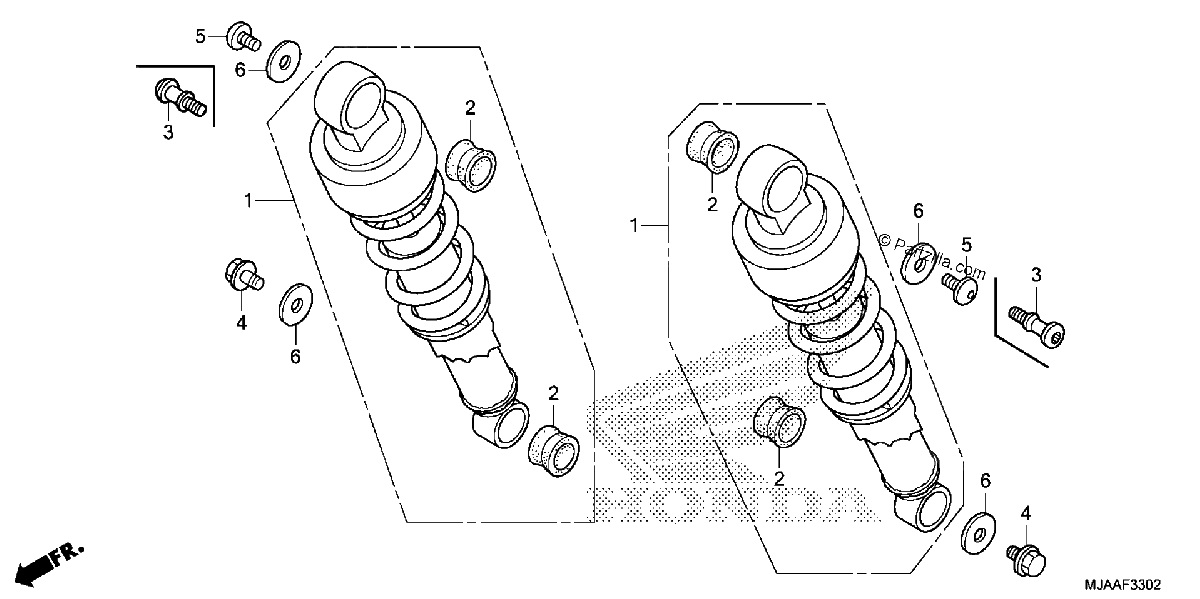 Diagrama de REAR SHOCK ABSORBER 3