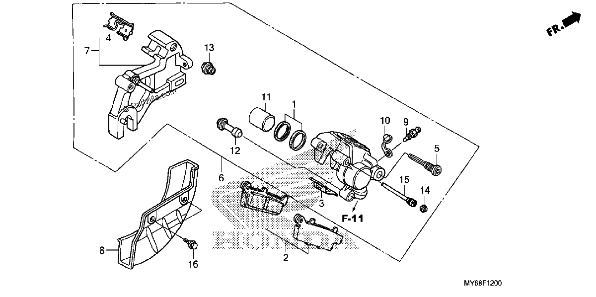 Diagrama de REAR BRAKE CALIPER