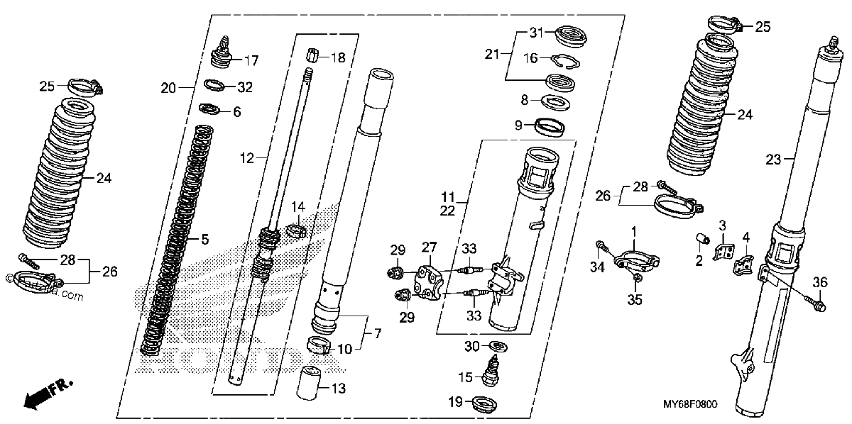 Diagrama de FRONT FORK