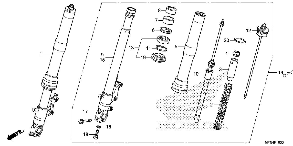 Diagrama de FRONT FORK