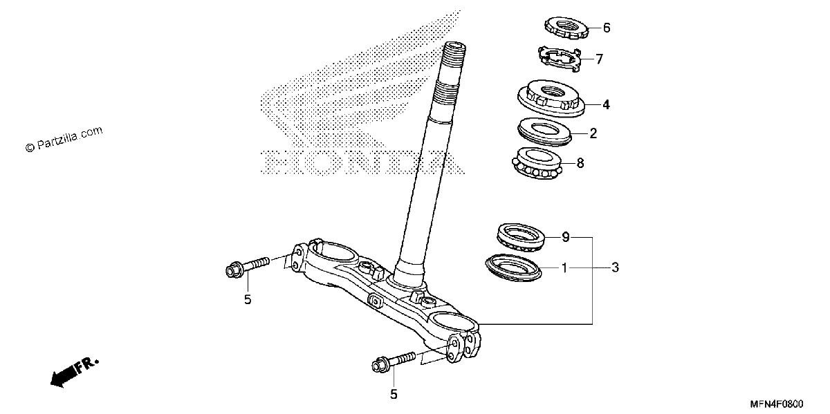 Diagrama de STEERING STEM