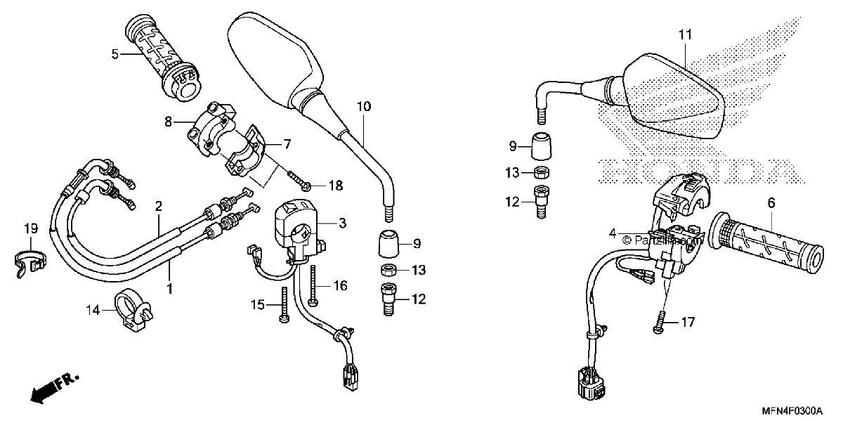 Diagrama de SWITCH CABLE MIRROR