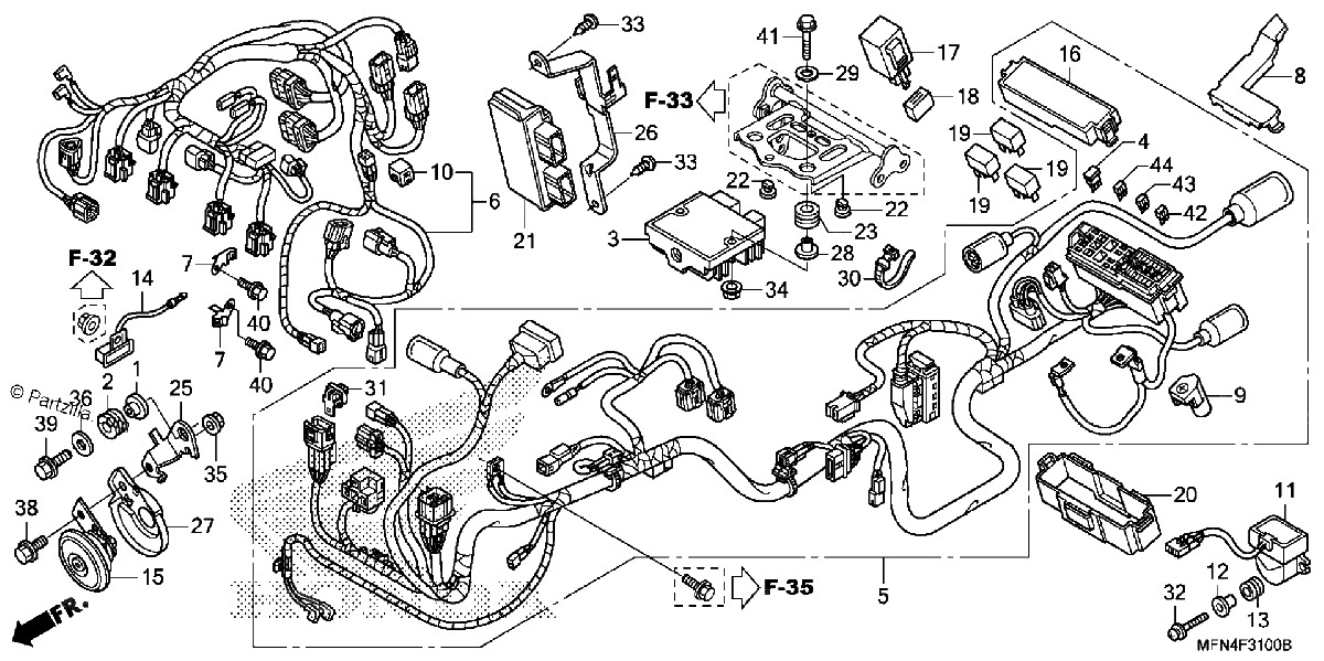 Diagrama de WIRE HARNESS