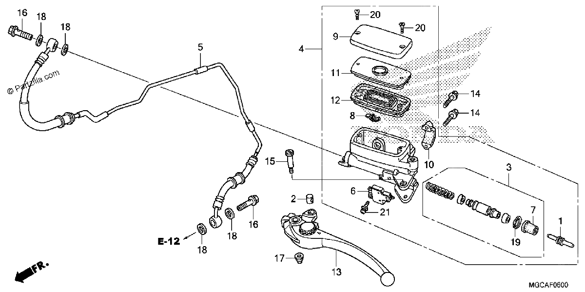 Diagrama de CLUTCH MASTER CYLINDER