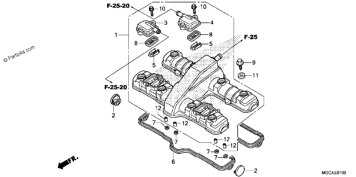 Diagrama de CYLINDER HEAD COVER
