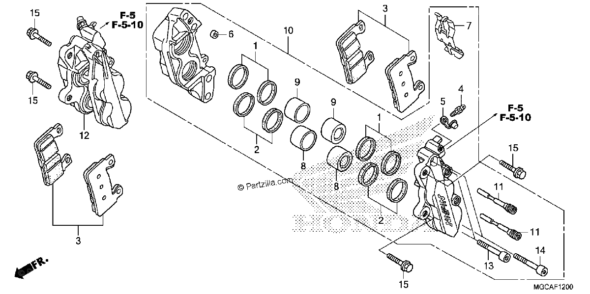 Diagrama de FRONT BRAKE CALIPER