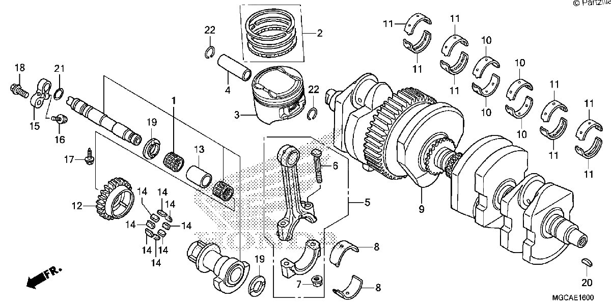 Diagrama de CRANKSHAFT PISTON
