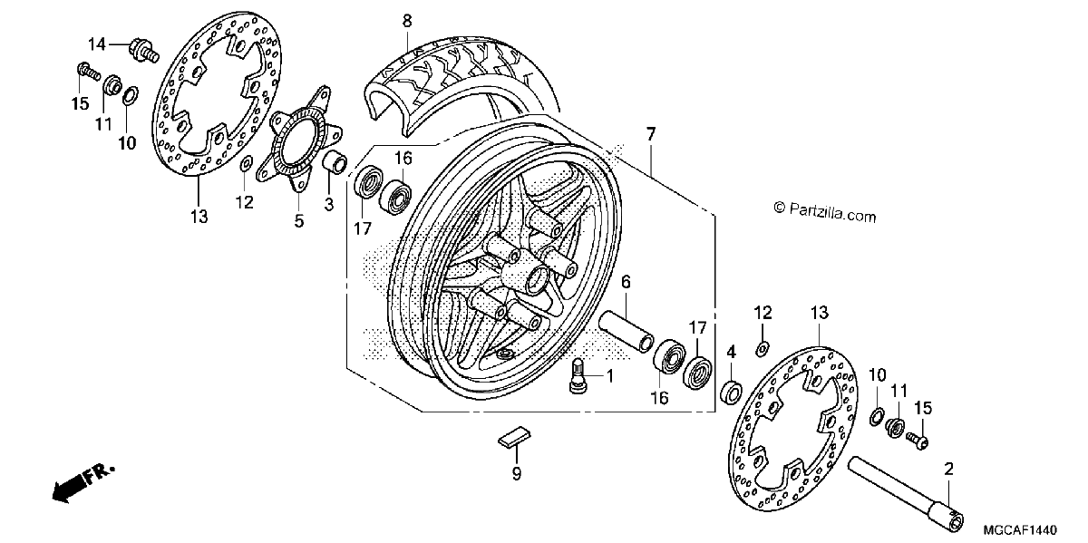 Diagrama de FRONT WHEEL