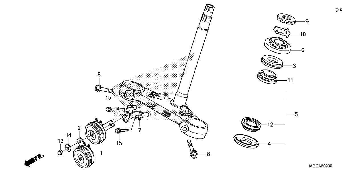 Diagrama de STEERING STEM
