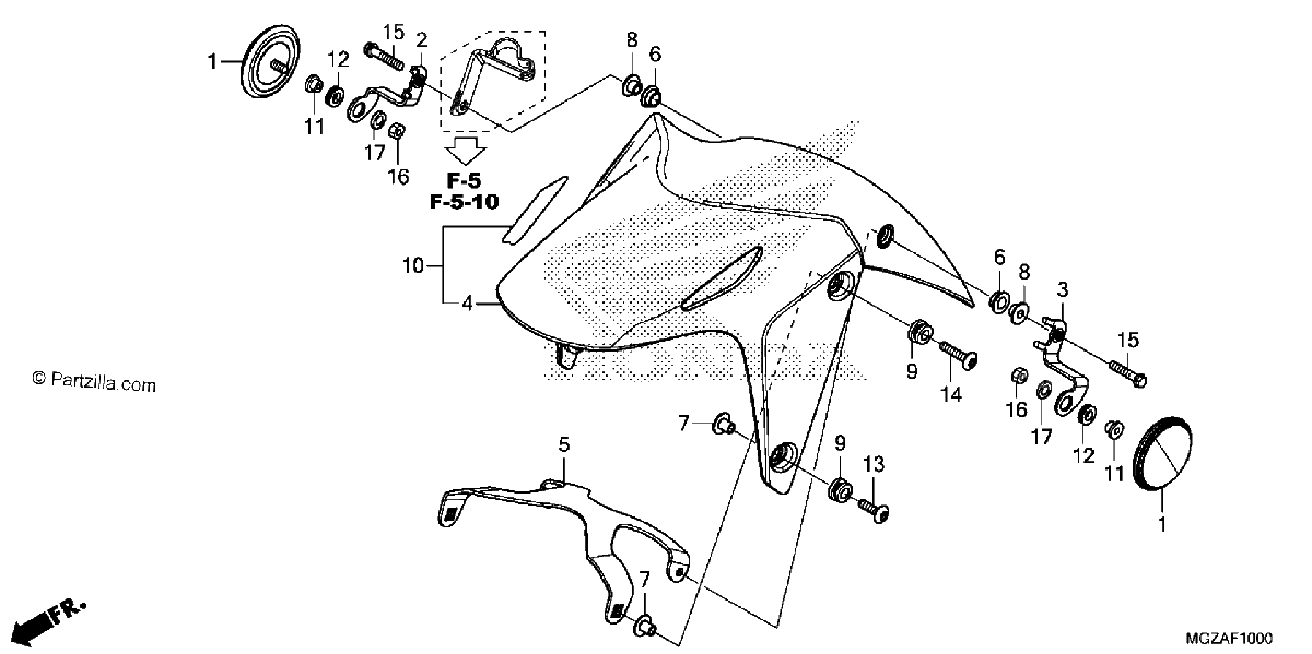 Diagrama de FRONT FENDER