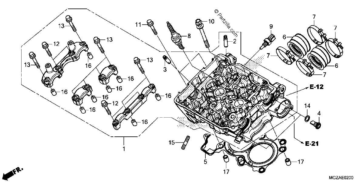Diagrama de CYLINDER HEAD