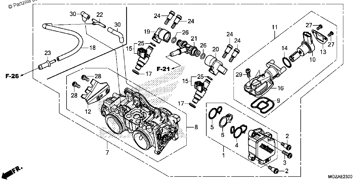 Diagrama de THROTTLE BODY