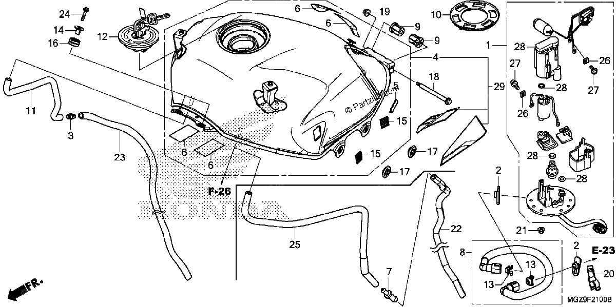 Diagrama de FUEL TANK FUEL PUMP