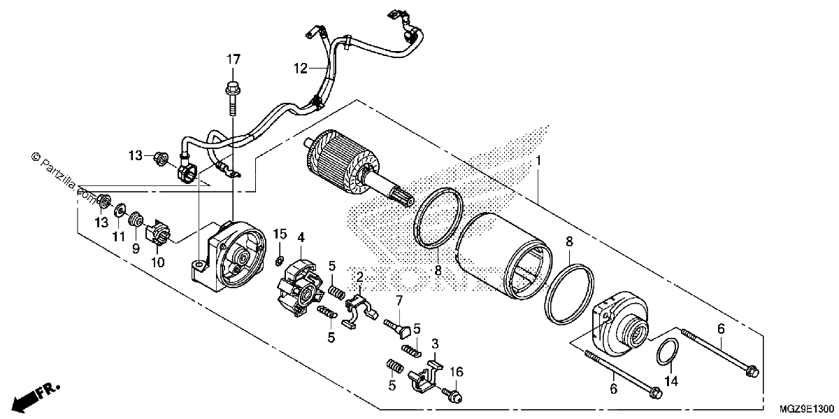 Diagrama de STARTER MOTOR