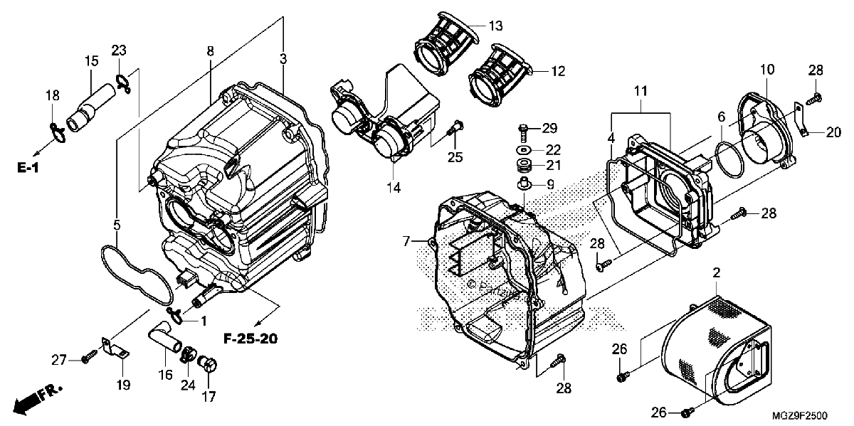Diagrama de AIR CLEANER