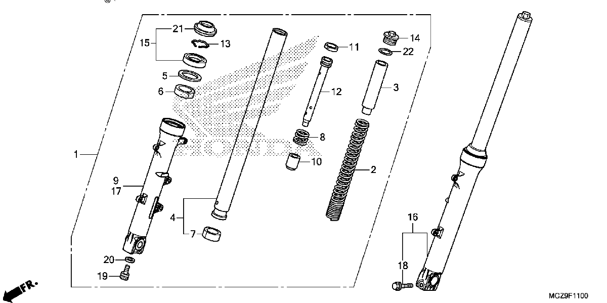 Diagrama de FRONT FORK
