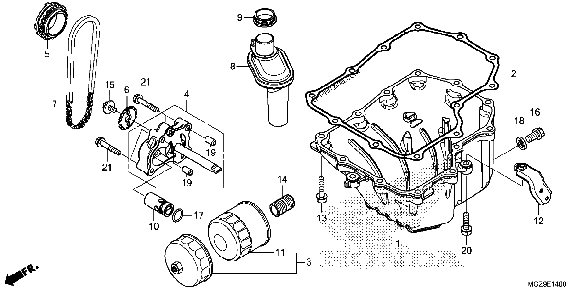 Diagrama de OIL PAN OIL PUMP