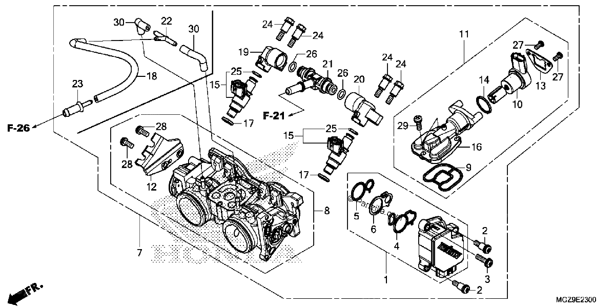 Diagrama de THROTTLE BODY