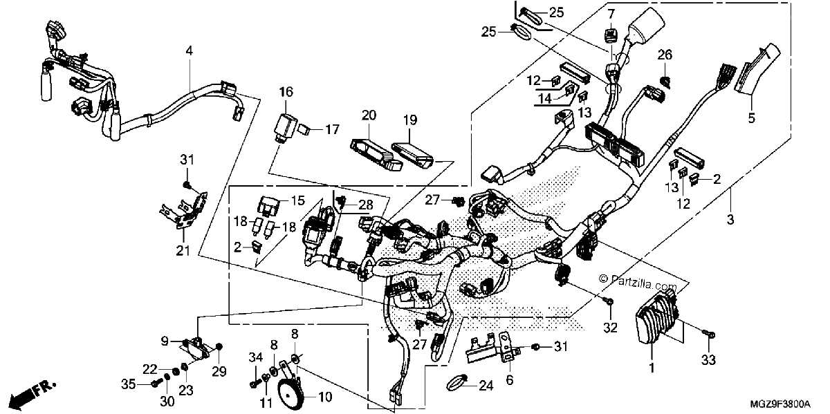 Diagrama de WIRE HARNESS