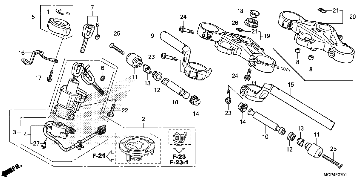 Diagrama de HANDLEBAR TOP BRIDGE 2