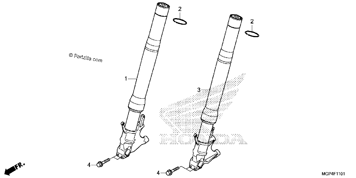 Diagrama de FRONT FORK 2